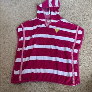 Hatley Pink and White Striped Kids Swim Coverup